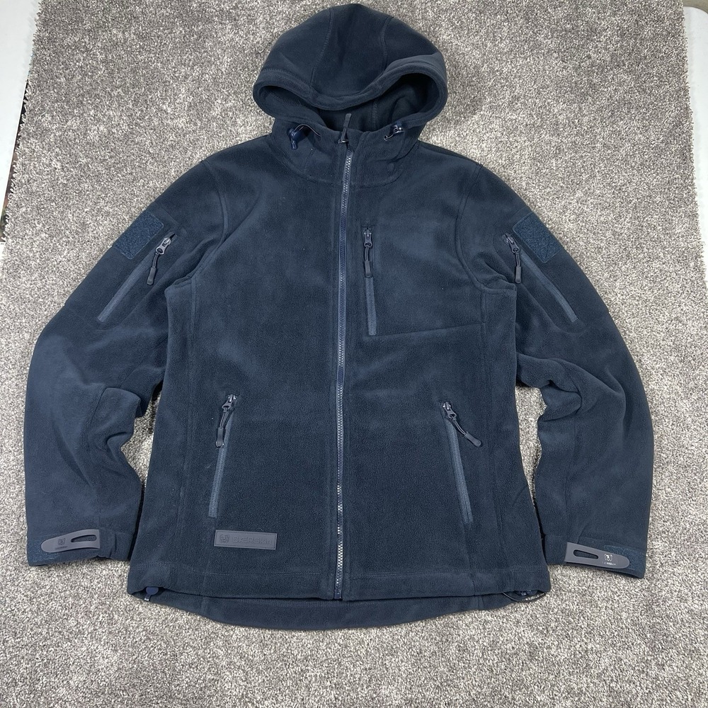 Baerskin Fem 4 Tactical Hoodie Women's Medium Navy Zip Fleece Jacket Pockets